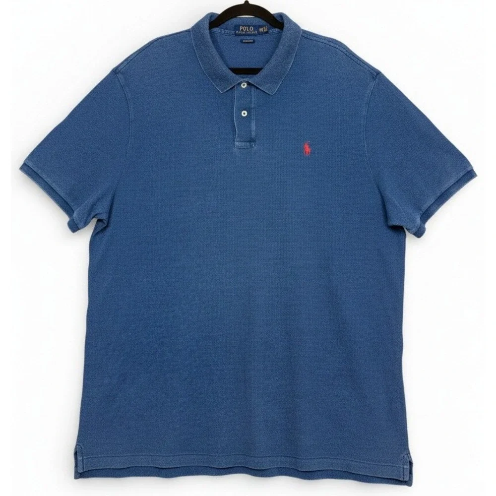 Polo Ralph Lauren Classic Fit Polo Shirt‎ Mens XXL Blue Cotton Short Sleeve
